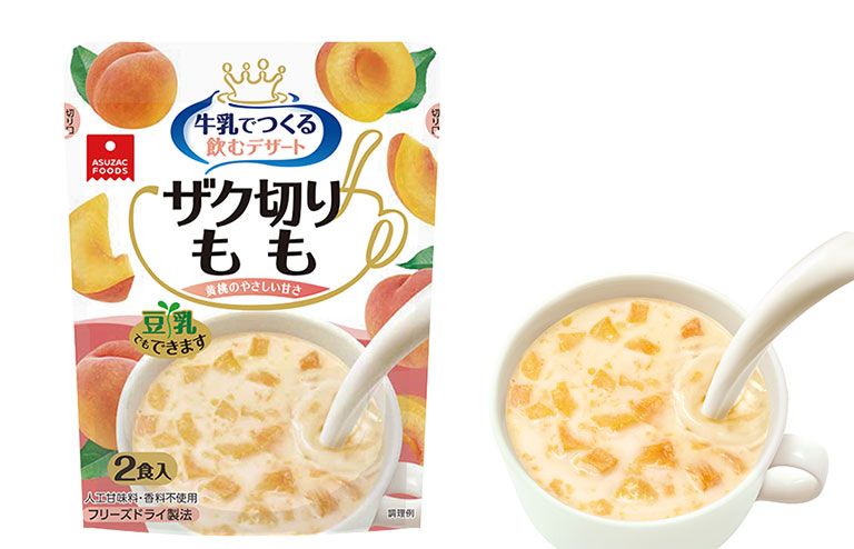 新商品 牛乳でつくるシリーズから ザク切りもも の販売を開始しました。